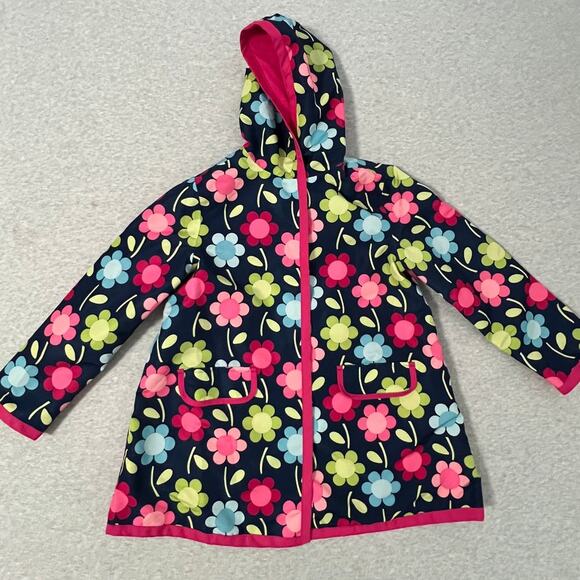 Gymboree Retro Floral Rain Wind Jacket - Girls Medium - Picture 1 of 11